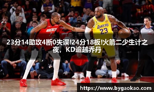 23分14助攻4断0失误!24分18板!火箭二少生计之夜，KD逾越乔丹